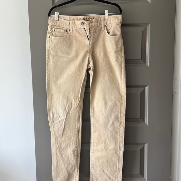 American Eagle Khaki Jean 30/34 Slim Straight - Picture 1 of 4